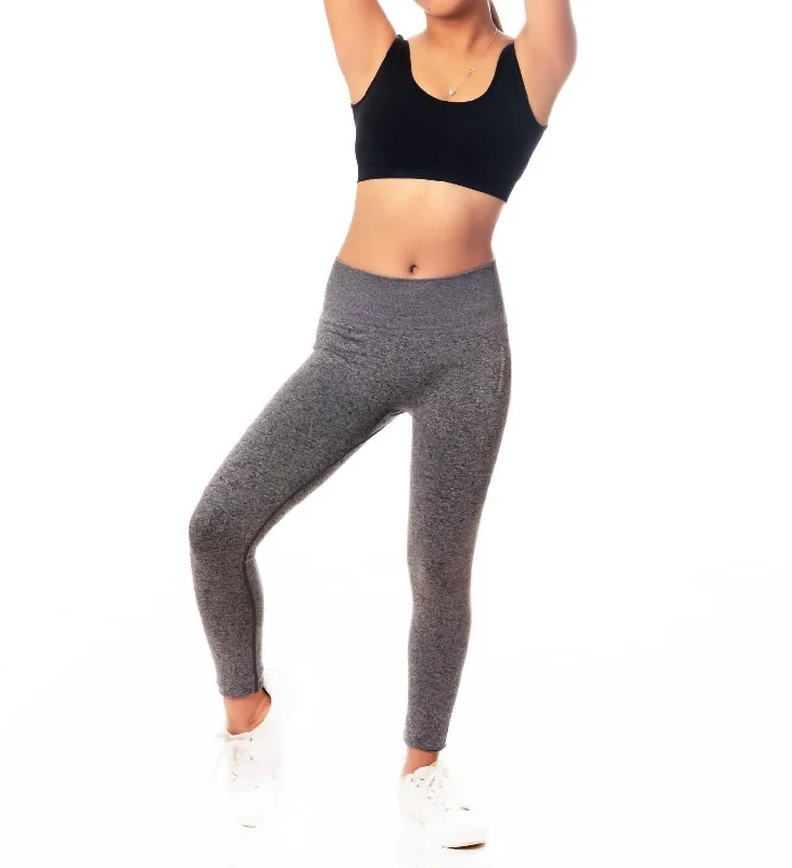 Girls' Active Leggings In Heather Gray