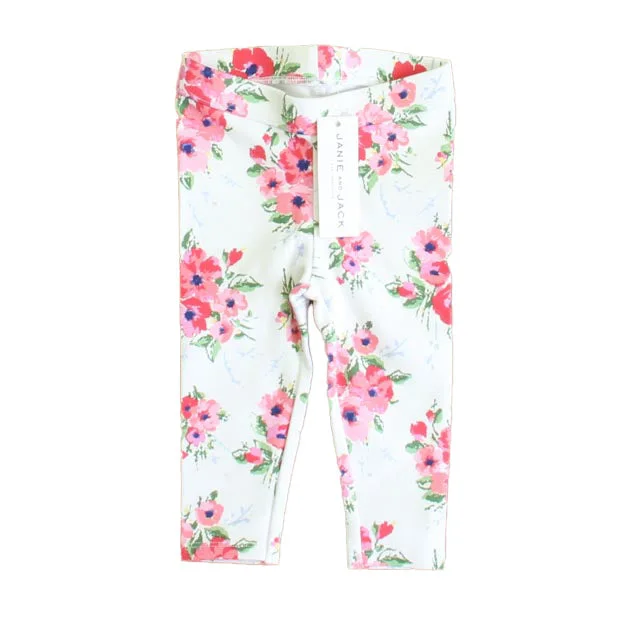 Janie and Jack Girls Pink Floral Leggings