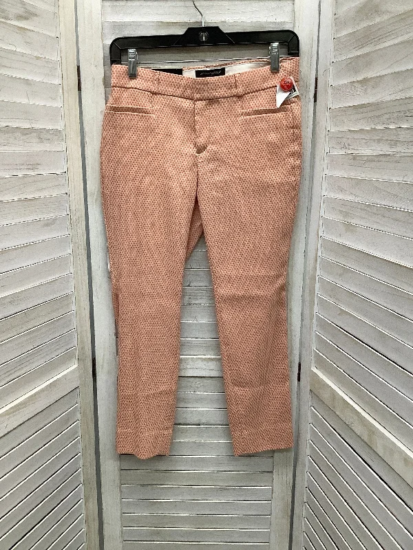 Pants Cropped By Banana Republic In Peach, Size: 0