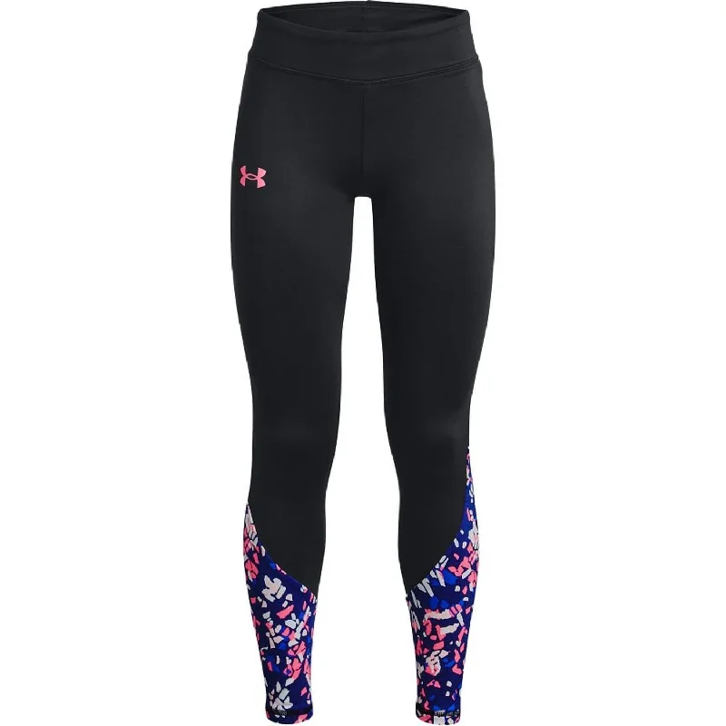 Girls' Cozy Armour Leggings In Black / Pink Punk