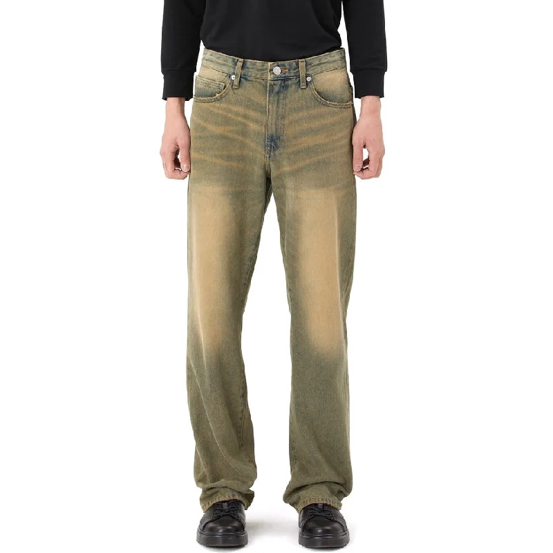 Semi Wide Brown Tinted Jeans - Bronze Blue