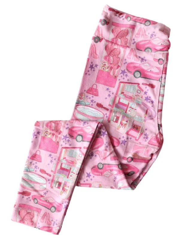 Girl's Dollhouse Leggings In Pink