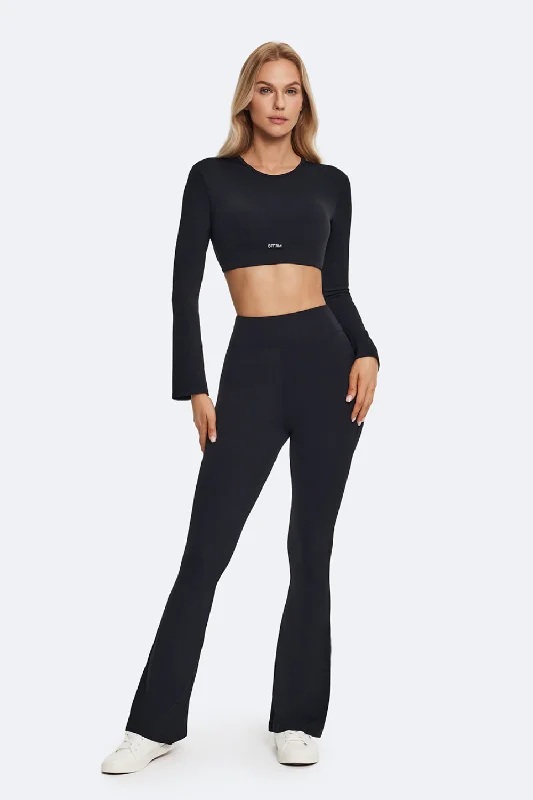 High-Waisted Flared Leggings