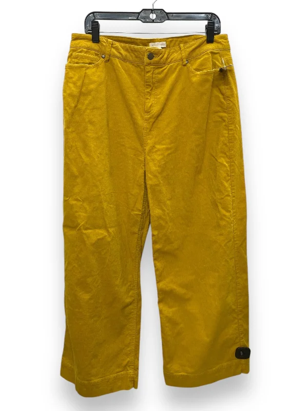 Pants Corduroy By Clothes Mentor In Yellow, Size: 12