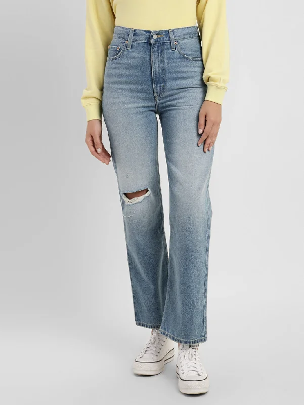 Women's High Rise Straight Fit Jeans