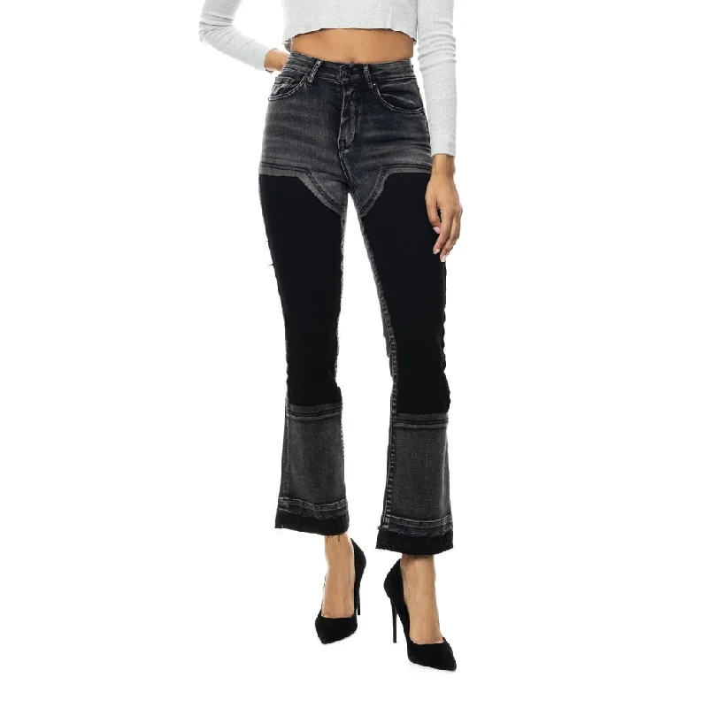 High Rise Slim Flared Carpenter Jeans - Shooting Star Black