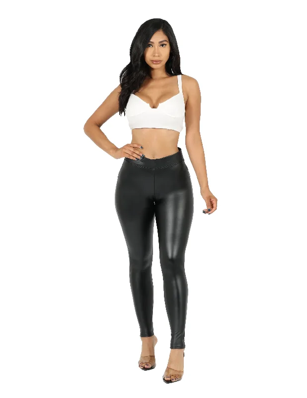 Super Stretch Vegan Leather Leggings