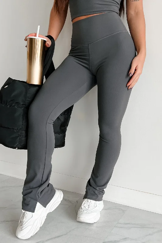 Good Habits Slim Flare Leggings (Charcoal)