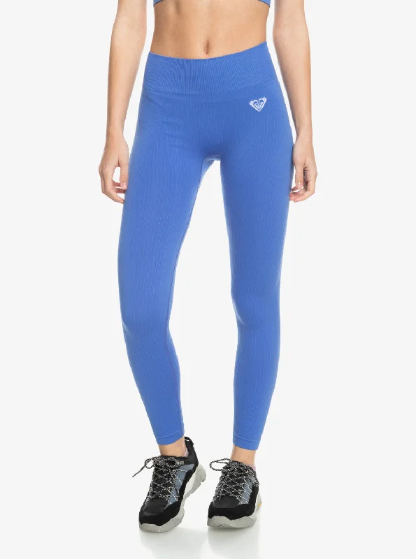 Chill Out Seamless Rib Leggings - Ultra Marine