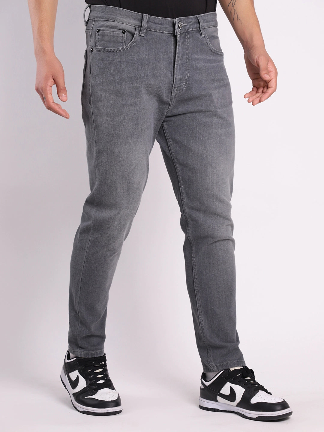 Sunset Wash Dark Grey Denim Jeans