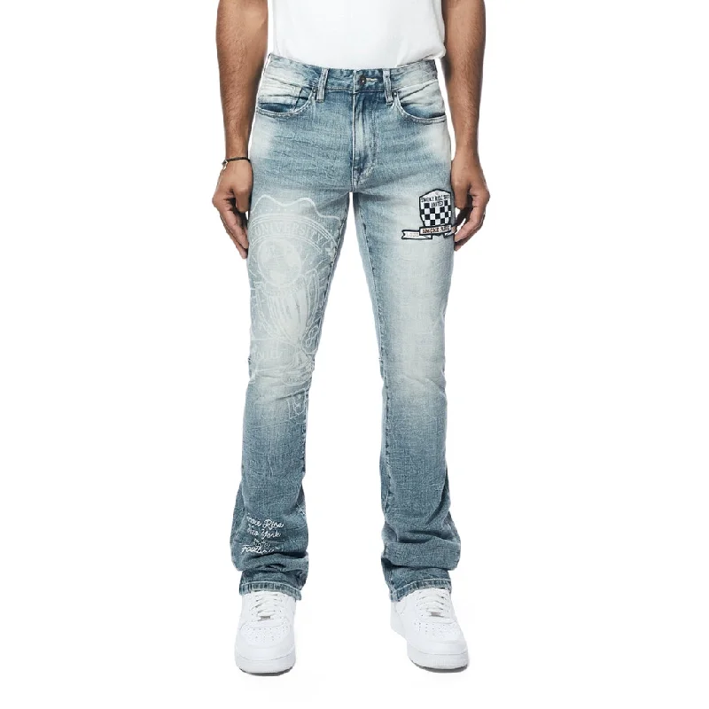 Slim Tapered Varsity Jeans - Canal Blue