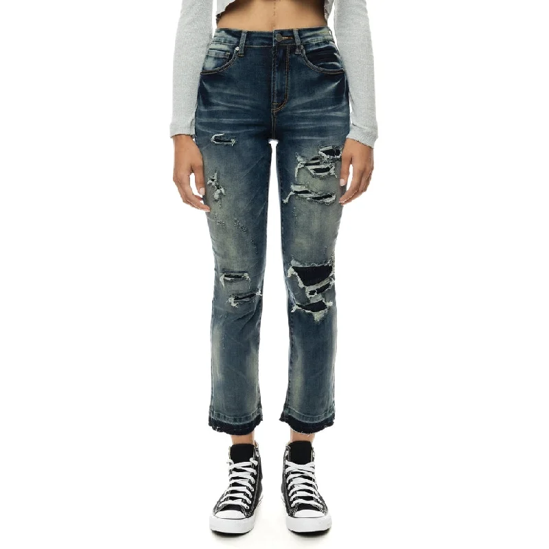 High Rise Super Skinny Heavy Ripoff Jeans - Rio Blue