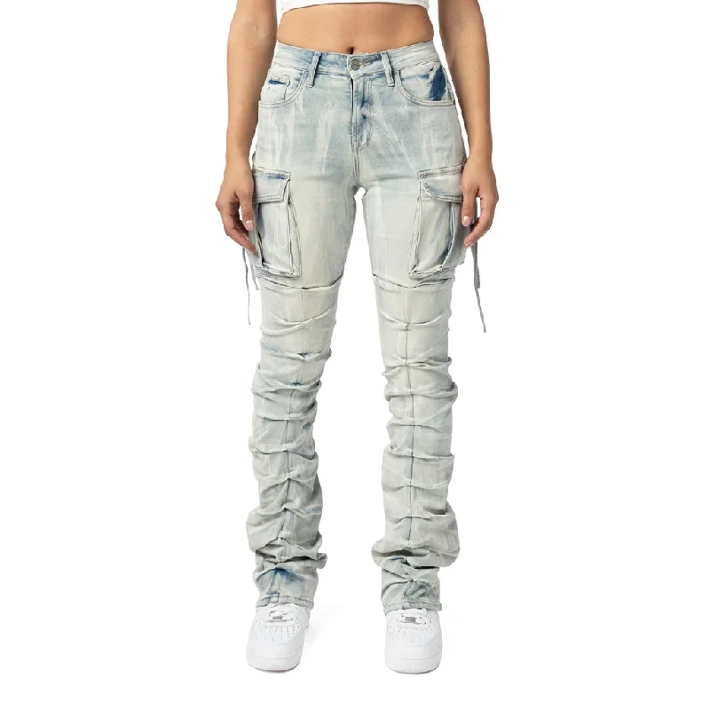 High Rise Bootcut Utility Jeans - Russel Blue