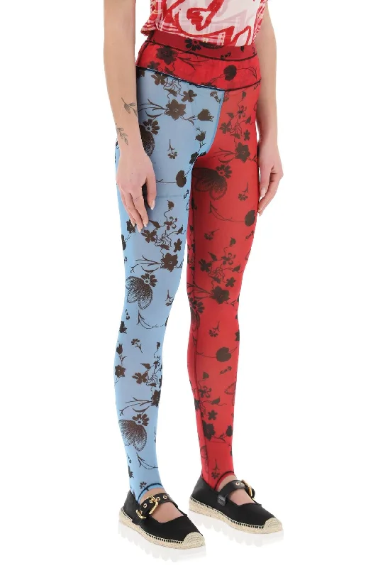 color-block floral leggings