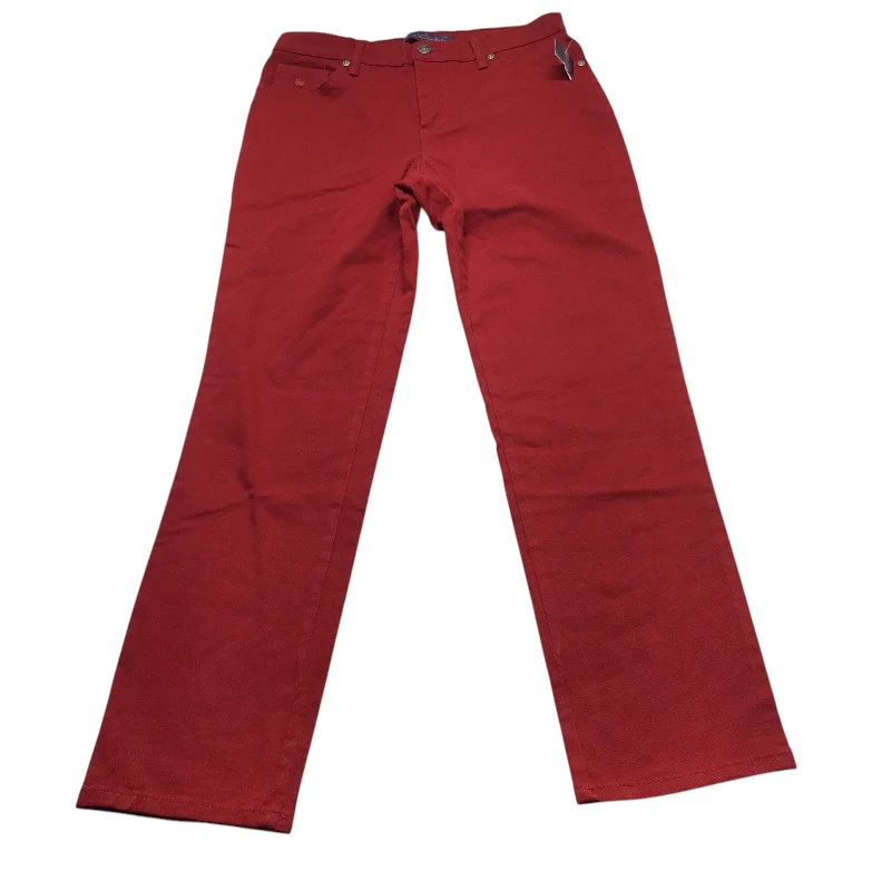 Pants Chinos & Khakis By Gloria Vanderbilt In Red, Size: 6