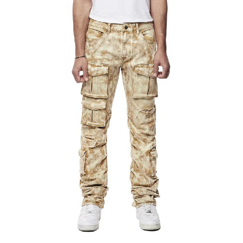 Straight Utility Multi Colored Cargo Jeans - Frappe