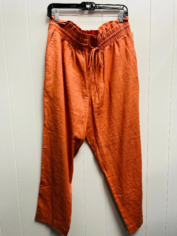 Pants Linen By A New Day In Orange, Size: Xl