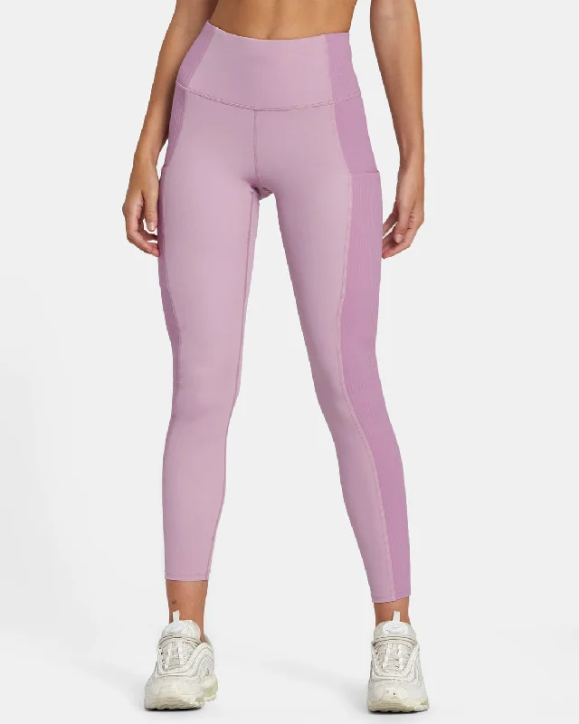 VA Sport Rib Block Technical High Waist Leggings - Lilac