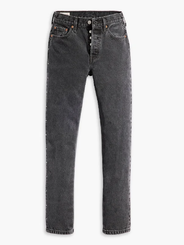 Women's Mid Rise 501 Straight Fit Button Fly Jeans