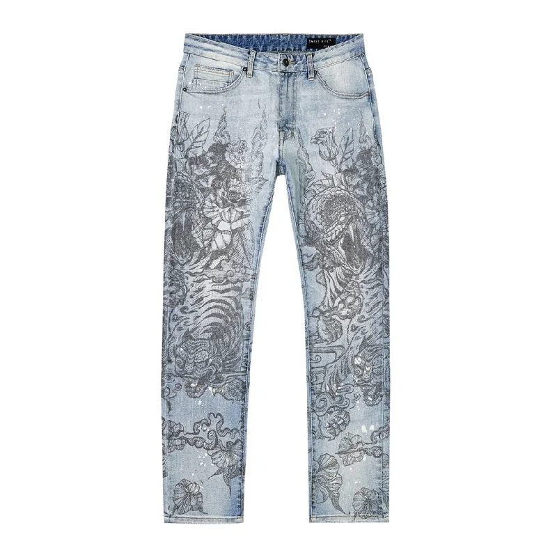 Slim Tattoo Jeans - Sherman Blue