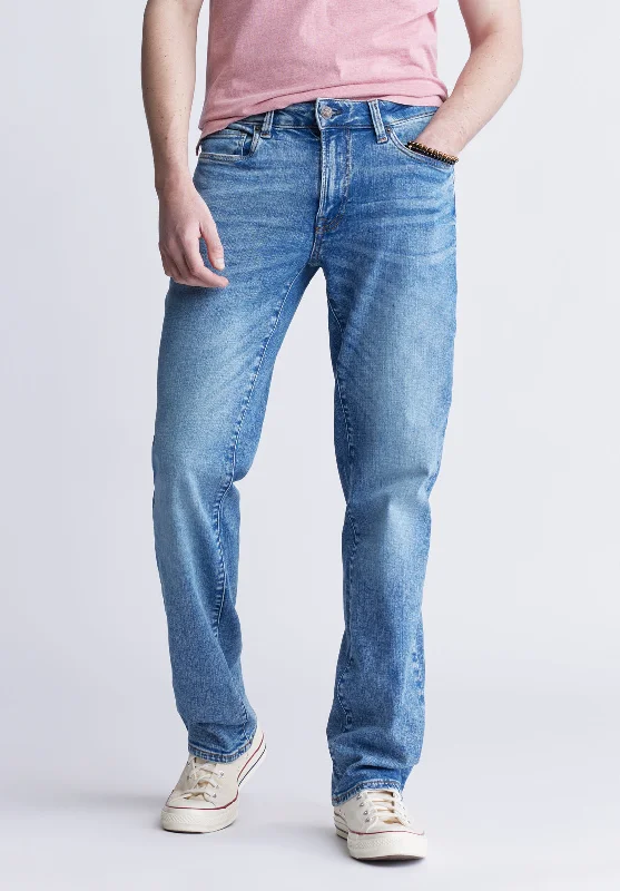 Relaxed Straight Driven Men's Jeans, Heavily Sanded and Worked - BM22984