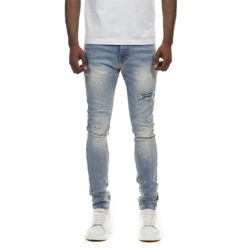 Super Skinny Rip and Repair Jeans - Franklin Blue