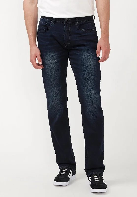 Straight Six Men's Jeans in Authentic and Deep Indigo - BM20457