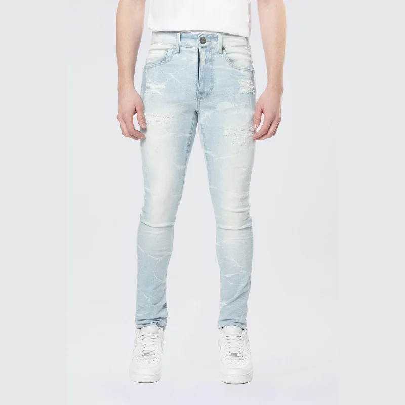 Super Skinny Lightning Washed Rip and Repair Jeans