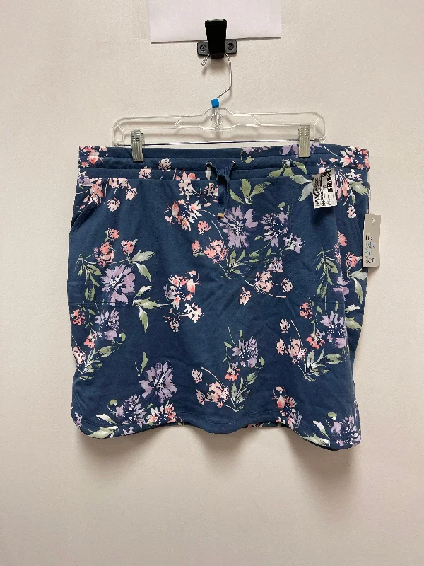 Skirt Mini & Short By Croft And Barrow In Navy, Size: Xl