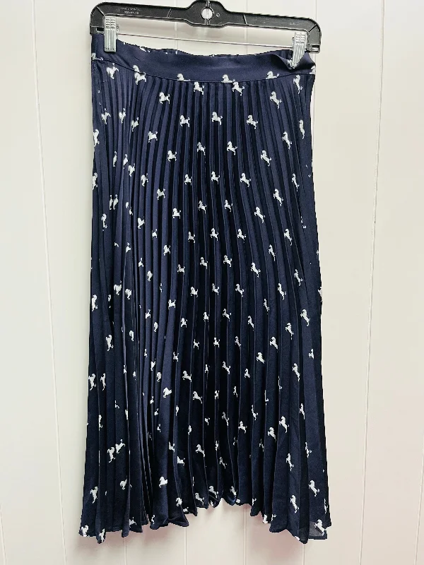 Skirt Midi By Free Assembly In Blue & White, Size: Xs