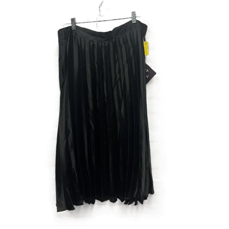 Skirt Midi By Ava & Viv In Black, Size: 3x