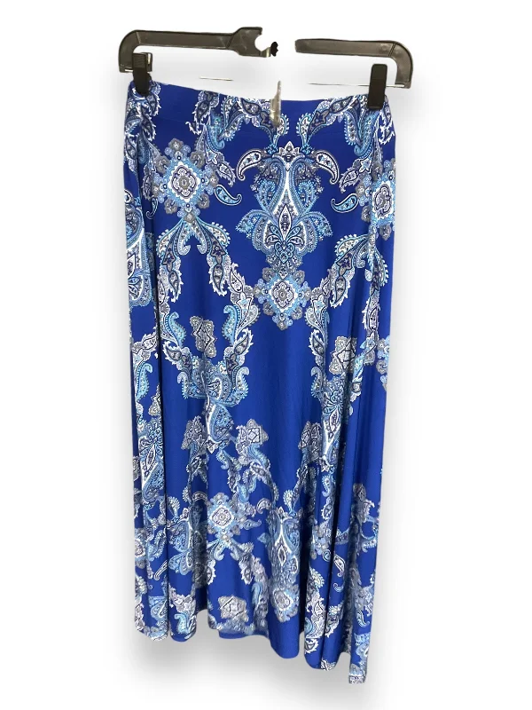 Skirt Maxi By Inc In Blue & White, Size: 1x