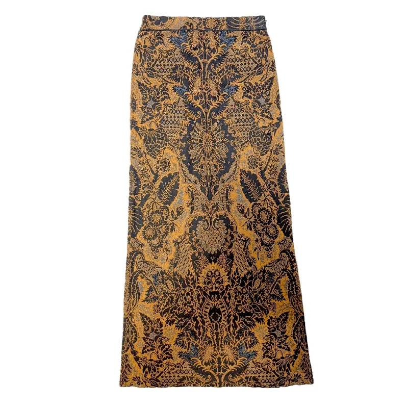 Pima Cotton Maxi Skirt By Peruvian Connection In Brown, Size: S