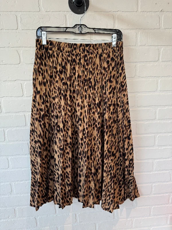 Skirt Midi By Chateau In Animal Print, Size: 10