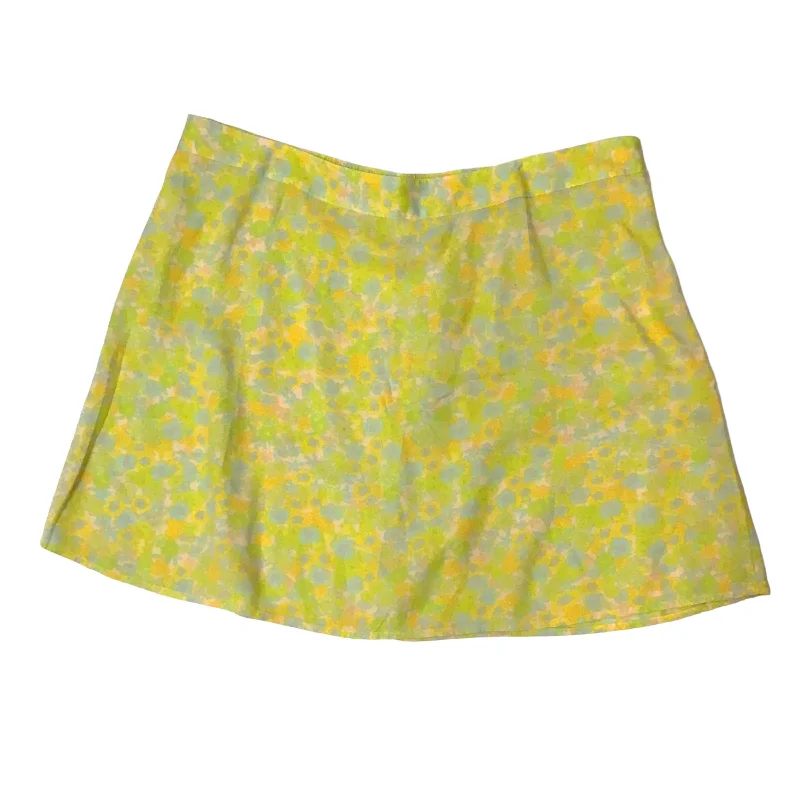 Skirt Mini & Short By Abound In Yellow, Size: 1x