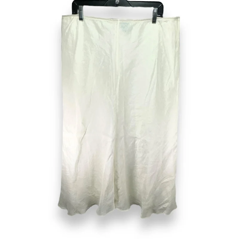 Skirt Designer By Eileen Fisher In Cream, Size: L