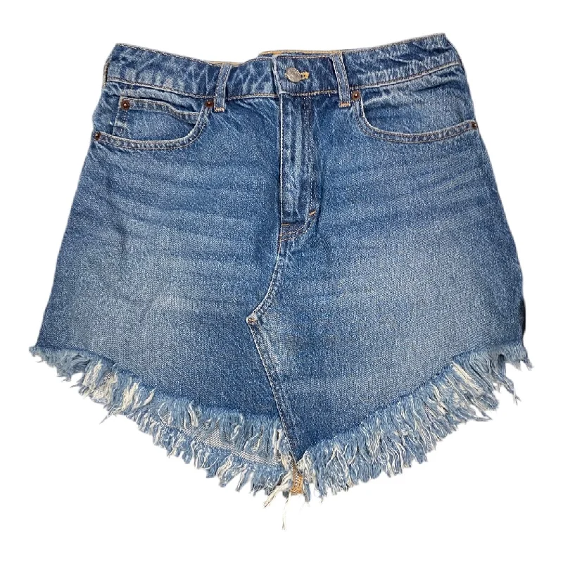 Skirt Mini & Short By We The Free In Blue Denim, Size: 4