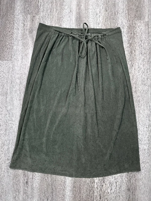 Skirt Midi By Nouveau In Green, Size: 5x