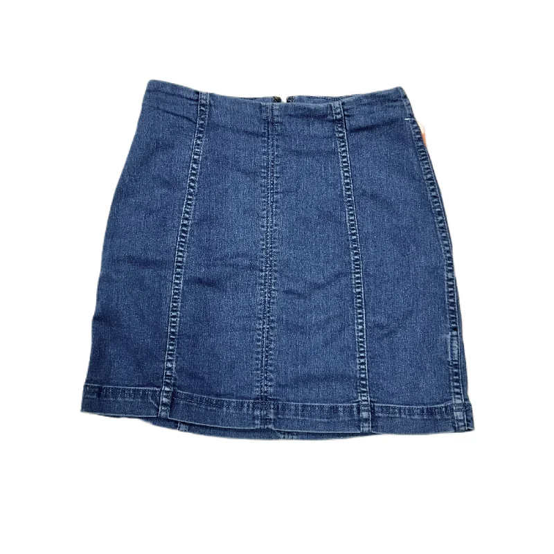 Skirt Mini & Short By Free People In Blue Denim, Size: 2