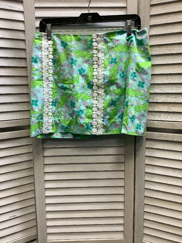 Blue & Green Skirt Designer Lilly Pulitzer, Size 4