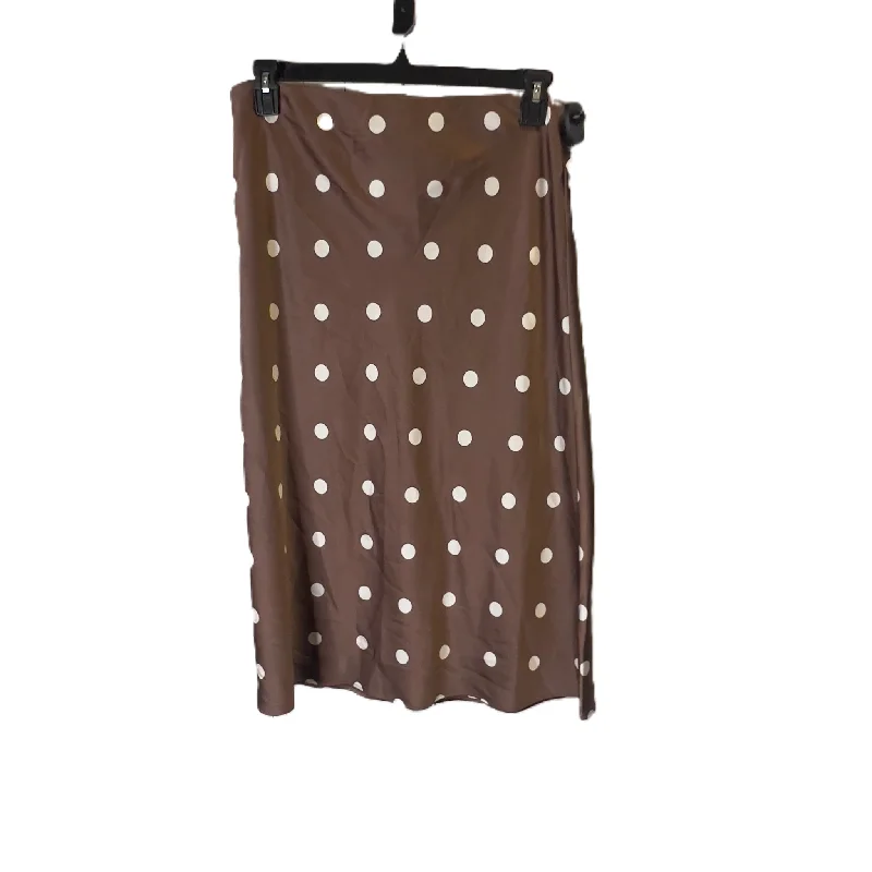 Skirt Midi By Loft In Brown, Size: L