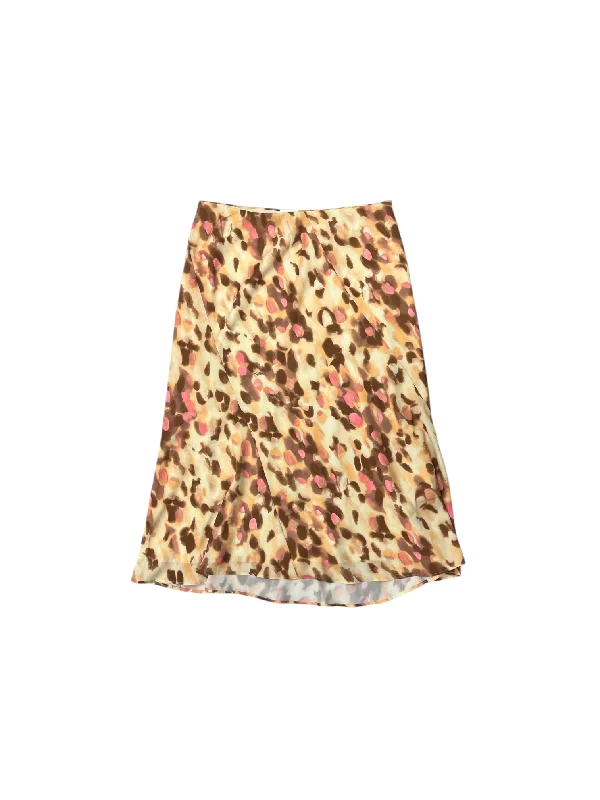 Skirt Maxi By Banana Republic In Brown & Yellow, Size: L