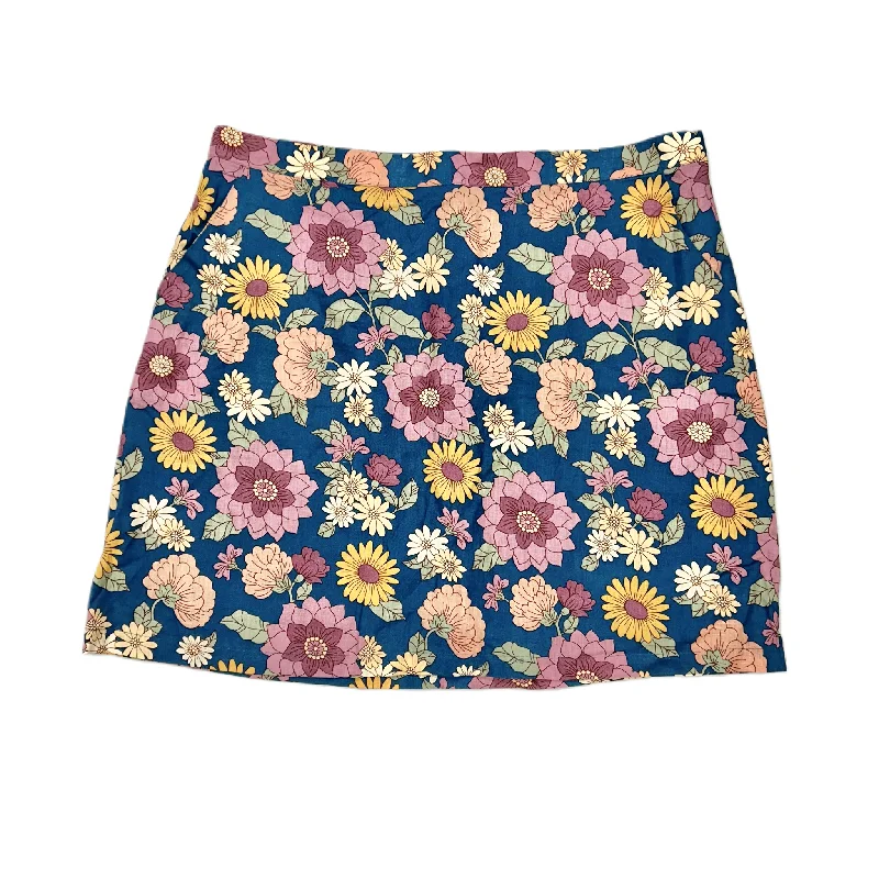 Skirt Mini & Short By Modcloth In Floral Print, Size: 26