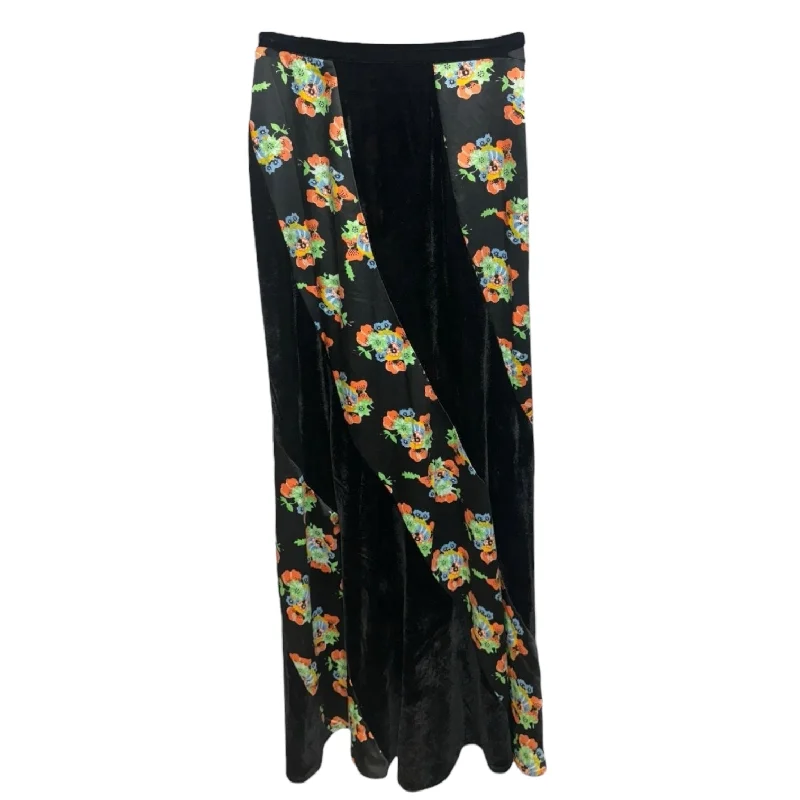 Twisted Velvet Satin Maxi Skirt By Free People In Black, Size: 0