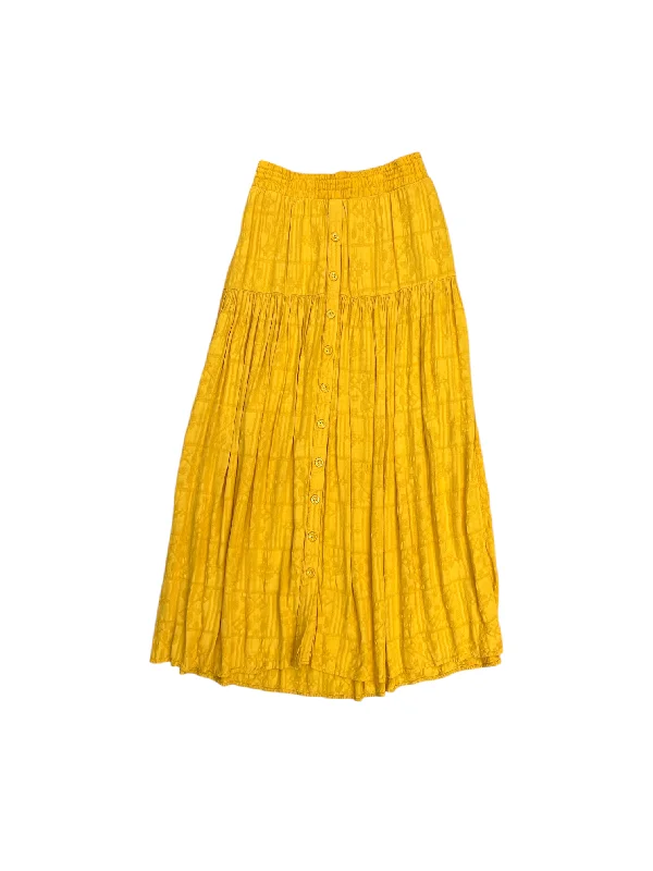 Skirt Midi By Maeve In Yellow, Size: Xs