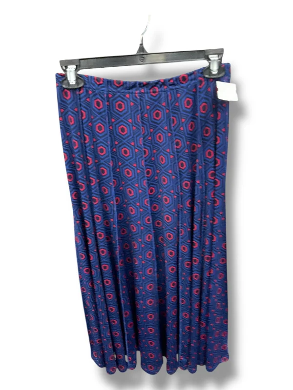 Skirt Midi By Clothes Mentor In Blue & Red, Size: S