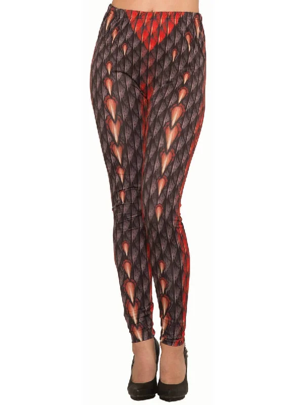 Demon Scales and Spikes Womens Halloween Costume Leggings